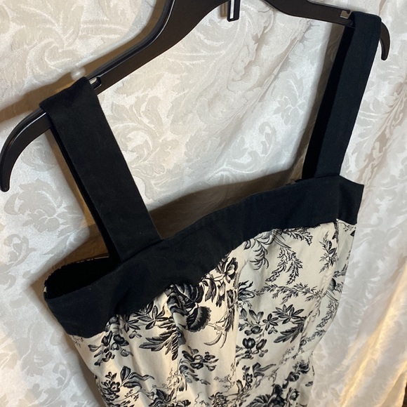 R&K originals dress black and white 12 floral - Picture 2 of 8